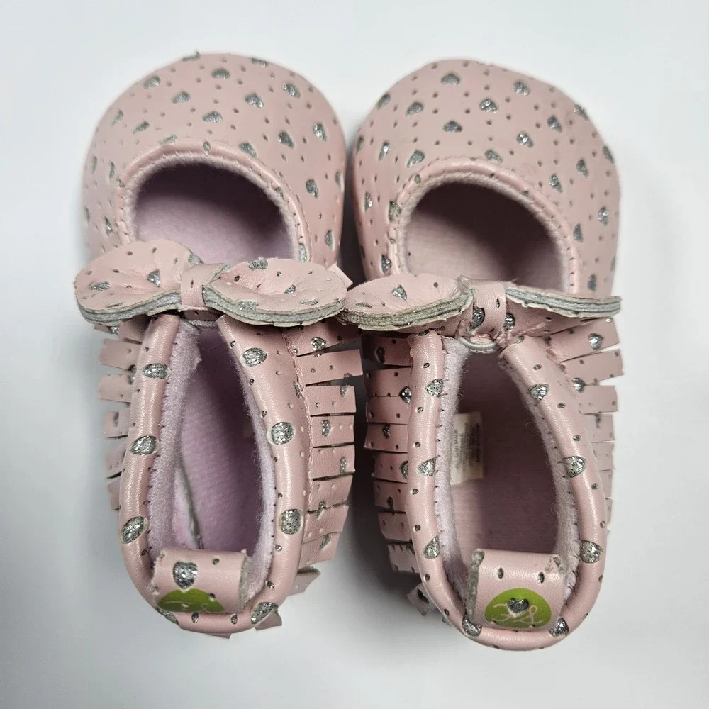 First‎ Steps Girls Sz 3 (3-6 Months) Baby Shoes Pink Moccasins